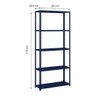 Estante De Aço Multiuso De 05 Prateleiras - Azul - 3