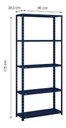 Ver imagem 3 de Estante De Aço Multiuso De 05 Prateleiras - Azul