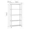 Estante de Aço Multiuso de 05 Prateleiras - Cinza Cristal - 3