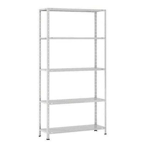 Estante de Aço Multiuso de 05 Prateleiras - Cinza Cristal