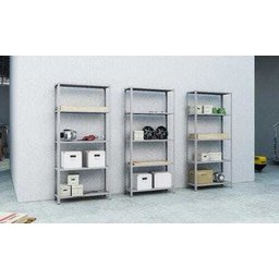 Estante de Aço Multiuso de 05 Prateleiras - Cinza Cristal - 4