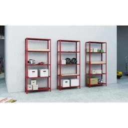 Estante de Aço Multiuso de 05 Prateleiras - Vermelho - 5