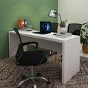 Ver imagem 1 de Escrivaninha Mesa para Escritório e Home Office 180cm Me4185 Tecnomobili Branco