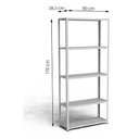 Ver imagem 3 de Estante De Aço Multiuso De 05 Prateleiras - Branco