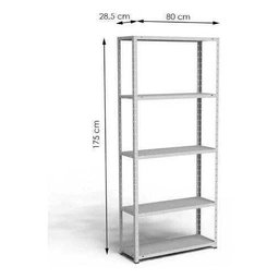 Estante De Aço Multiuso De 05 Prateleiras - Branco - 3