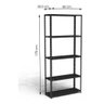 Estante de Aço Multiuso de 05 Prateleiras - Preto - 5