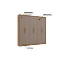 Ver imagem 5 de Guarda Roupa Solteiro Open M569 6 Portas e 2 Gavetas Nogueira/Fendi - Kappesberg