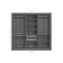Ver imagem 2 de Guarda Roupa Solteiro Open M569 6 Portas e 2 Gavetas Nogueira/Fendi - Kappesberg