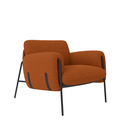 Ver imagem 5 de Kit Poltrona Cadeira Decorativa + Puf Serrana Zahav Estofado:bouclé Terra Cota Courino
