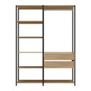 Ver imagem 3 de Closet Aberto Modulado Arara Organizadora com Cabideiro 135cm Allegra Multimóveis Mp4389 Preto/