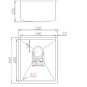 Ver imagem 2 de Cuba Gourmet Single Evier Inox Quadratino 380x440