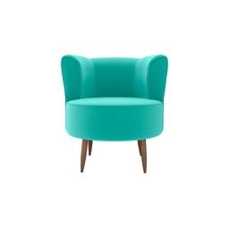 Poltrona Decorativa Savana Veludo Verde Menta E-437 - 1