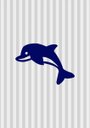 Ver imagem 3 de Kit 2 Quadros Baleia e Golfinho Azul Marinho Listrado