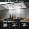 Coifa Embutida Amzchef 30 900 Cfm com Controle de Gestos e 9 Velocidades - 6