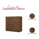 Ver imagem 4 de Cômoda Sapateira Vênus Castanho Wood Flex - Moval
