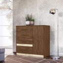 Ver imagem 7 de Cômoda Sapateira Vênus Castanho Wood Flex - Moval