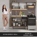 Ver imagem 6 de Armário de Cozinha Compacta 165cm com Pia Rustic/Preto Emilly Madesa 05