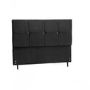 Ver imagem 1 de Cabeceira Casal Queen Size 164 Cm New Civic Preto para Cama Box Estofada