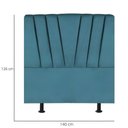 Ver imagem 3 de Cabeceira Casal Box de Cama Estofada 140 Cm Lile Suede Azul Turquesa