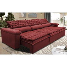 Sofá Retrátil e Reclinável 3.82m Molas Ensacadas Cama inBox Botonê Espuma Viscoelástico - 1