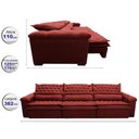 Ver imagem 2 de Sofá Retrátil e Reclinável 3.82m Molas Ensacadas Cama inBox Botonê Espuma Viscoelástico