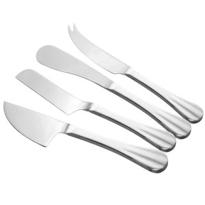 Conjunto 4 Facas Aço Inox Para Queijos Positano Prata Lyor