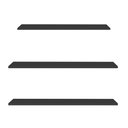 Ver imagem 1 de Prateleira Flutuante para Sala Kit 3 com Suporte Invisível Cp3 Yara Preto - Lumil Lumil Móveis