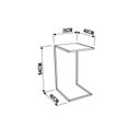 Ver imagem 4 de Mesa Lateral Industrial 64x35x40cm Steel Quadra