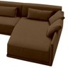 Sofá de Canto 5 Lugares com Chaise Revestimento em Sarja 336x74cm - 4