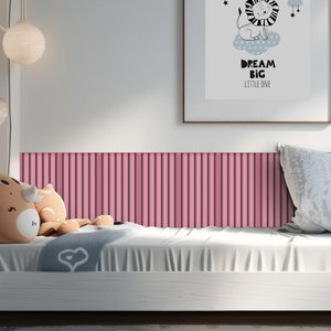 Cabeceira Ripada Estofada 20x40:rosa