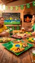 Ver imagem 5 de Petisqueira Grande com Divisórias Brasil Bandeira Copa do Mundo Prato para Petiscos