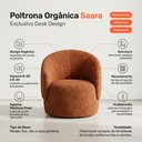 Ver imagem 4 de Kit 02 Poltronas Decorativas Orgânicas Saara Sala de Estar Living Luxo Bouclê Terracota - Abmaza