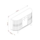 Ver imagem 4 de Conjunto Buffet Monza Cristaleira Moss com Porta em MDF Curvo e LED Cinamomo/Off White