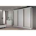 Ver imagem 3 de Guarda Roupa Casal 3 Portas de Correr e 6 Gavetas Diamond-londres Branco - Novo Horizonte