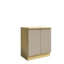 Ver imagem 3 de Balcão para Cozinha 2 Portas Elite Yescasa Marrom/Canary/Avela