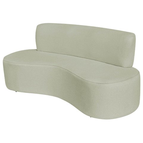 Sofá Curvo 3 Lugares Amsterdã 200cm Bouclé