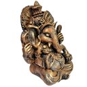 Ver imagem 3 de Estatua Ganesha Resina 19cm Marrom Prosperidade e Sabedoria