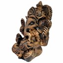 Ver imagem 2 de Estatua Ganesha Resina 19cm Marrom Prosperidade e Sabedoria