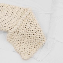 Manta Peseira casal 0,60x2,00m cama/sofá Maxi Tricot - MAGMA COTTON - 1