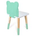 Ver imagem 5 de Cadeira Infantil de Madeira Urso Kit Livro Educativo - Verde Claro