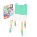 Ver imagem 2 de Cadeira Infantil de Madeira Urso Kit Livro Educativo - Verde Claro