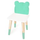 Ver imagem 4 de Cadeira Infantil de Madeira Urso Kit Livro Educativo - Verde Claro