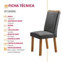 Ver imagem 5 de Conjunto com 2 Cadeiras Lira Mdf para Sala de Jantar Moderna Mobília