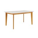 Ver imagem 6 de Conjunto Sala de Jantar 6 Cadeiras Tampo de Vidro Siera Marrom Cerejeira/Bege Claro