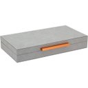 Ver imagem 2 de HOME&CO CAIXA ORGANIZADORA SINTÉTICO CINZA 3PÇ