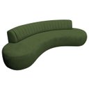 Ver imagem 2 de Divã Recamier Celeste Curvo Sala Estar Luxo 180cm Linho