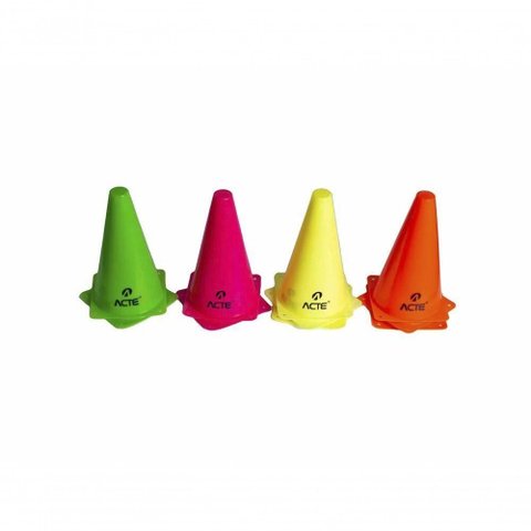 Kit de Cones para Treinamento de Agilidade com 10 Pecas Laranja Verde Rosa Amarelo