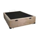 Ver imagem 2 de Cama Box Baú Blindado Viúva King Design Suede Bege 128x188x41