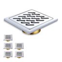 Ver imagem 1 de Ralo 10x10 Aço Inox Banheiro Kit 5 Uni Jardim Quintal Lavabo Anti Odor Anti Inseto Higienico Seguro