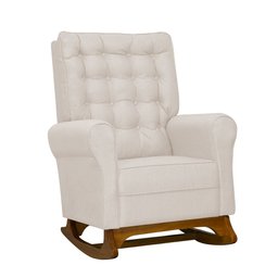 Poltrona de Amamentação Manuela com Puff Bebê Completo: Boucle Natural - 3